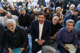 محمد مخبر، مشاور و دستیار رهبری در مراسم چهلمین روز شهادت سپهبد حسین سلامی