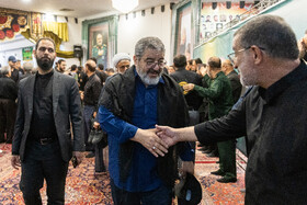 غلامرضا جلالی، رئیس سازمان پدافند غیر عامل در مراسم چهلمین روز شهادت سپهبد حسین سلامی