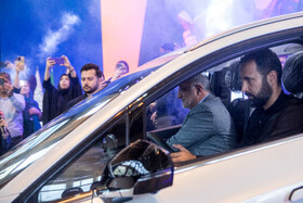 علیرضا زاکانی، شهردار تهران در مراسم رونمایی از تاکسی برخط شهرزاد