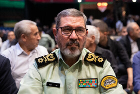 سردار تقی مهری، رئیس سازمان وظیفه عمومی فراجا در مراسم یادبود سردار شهید غلامحسین غیب‌پرور