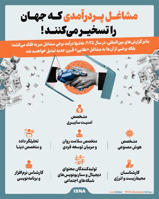 اینفوگرافیک/ مشاغل پر درآمدی که جهان را تسخیر می‌کنند!