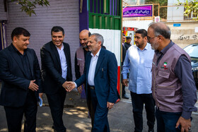  علیرضا کاظمی، وزیر آموزش و پرورش در بازدید از طرح شهید عجمیان