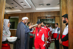 آیین بدرقه ناوگان امدادی و درمانی جمعیت هلال‌احمر برای اربعین ۱۴۰۴ - اصفهان
