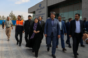 استقبال محمدعلی طالبی، استاندار کرمان از فرزانه صادق، وزیر راه و شهرسازی در فرودگاه بین‌المللی آیت‌الله هاشمی رفسنجانی کرمان 