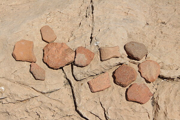 نمونهای از سفالهای تاریخی تعرض به محوطه بزرگ و مغفولماندۀ ساسانی!