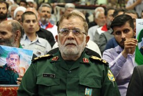 سردار ایزدی در مراسم بزرگداشت اربعین شهدای اقتدار استان همدان