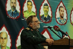 سخنرانی سردار ایزدی در مراسم بزرگداشت اربعین شهدای اقتدار استان همدان