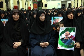 شینا انصاری، رئیس سازمان محیط زیست در مراسم بزرگداشت اربعین شهدای اقتدار استان همدان