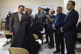 بازدید علاالدین رفیع زاده، رییس سازمان اداری و استخدامی کشور از برگزاری آزمون استخدامی آموزش و پرورش در البرز