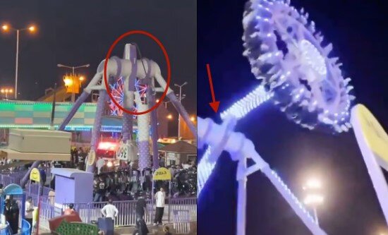 حادثه در یک شهربازی در عربستان ۲۳ زخمی برجای گذاشت+فیلم