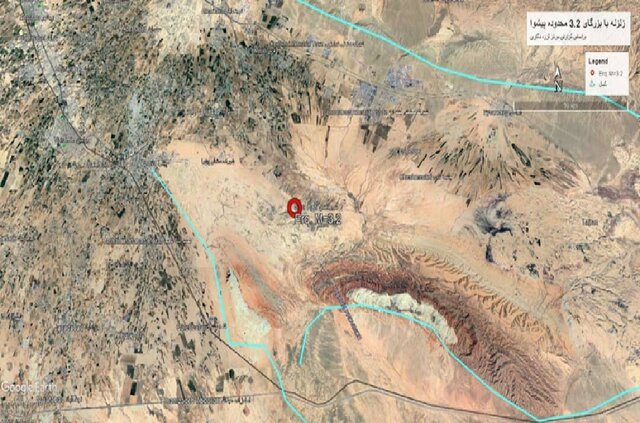 وقوع زلزله ۳.۲ ورامین در ۷ کیلومتری شرق گسل پیشوا