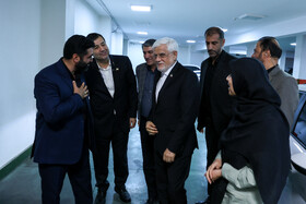محمدرضا عارف، معاون اول رییس جمهور و احمد دنیامالی وزیر ورزش و جوانان در آیین رونمایی از طرح ملی آمایش سرزمینی ورزش کشور
