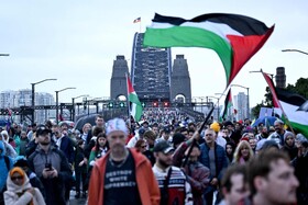 تظاهرات بی‌سابقه صدها هزار نفر از حامیان فلسطین در سیدنی