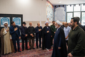 غلامحسین محسنی اژه‌ای، رئیس قوه قضائیه در مراسم چهلمین روز شهادت سپهبد رشید
