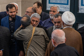 سردار اسماعیل قاآنی، فرمانده نیروی قدس سپاه پاسداران در مراسم چهلمین روز شهادت سپهبد رشید