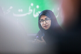 شینا انصاری، رییس سازمان حفاظت محیط زیست در نشست خبری 