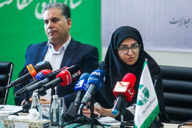 شینا انصاری، رییس سازمان حفاظت محیط زیست در نشست خبری 