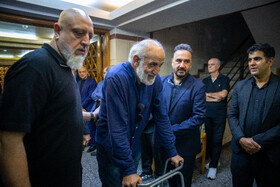 مهدی فنونی‌زاده در مراسم یادبود داریوش مصطفوی
