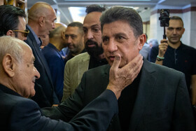 امیر قلعه‌نویی، سرمربی تیم ملی فوتبال ایران در مراسم یادبود داریوش مصطفوی
