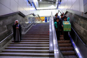 مراسم بدرقه زائران اربعین حسینی با حضور خادمان آستان قدس رضوی