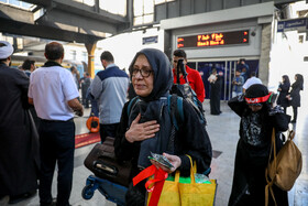 مراسم بدرقه زائران اربعین حسینی با حضور خادمان آستان قدس رضوی