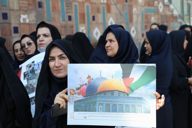 جامعه سلامت قم در محکومیت جنایات صهیونیست‌ها در غزه تجمع کردند
