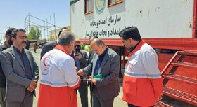 بازدید مدیرکل مرز و مرزنشینان وزارت کشور از قرارگاه مرزی اربعین جمعیت هلال‌احمر در میرجاوه