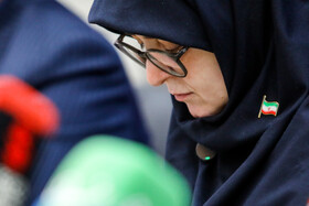 فاطمه مهاجرانی، سخنگوی دولت در نشست خبری به مناسبت روز خبرنگار