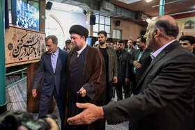 علی منتظری، رئیس جهاد دانشگاهی در دیدار جهادگران جهاددانشگاهی با آیت‌الله سیدحسن خمینی