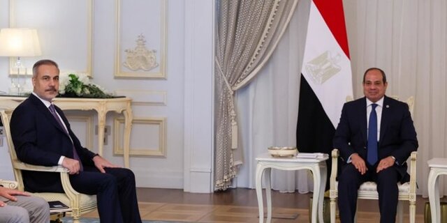 دیدار فیدان با وزیر خارجه و رئیس‌جمهور مصر در شهر «العلمین»