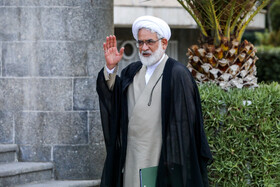حجت‌الاسلام والمسلمین محمدجعفر منتظری، رئیس دیوان عالی کشور در حاشیه جلسه هیات دولت - ۱۹ مرداد