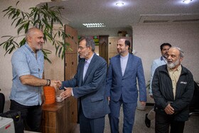 حضور علی منتظری، رئیس جهاددانشگاهی در ایسنا به مناسبت روز خبرنگار
