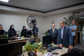 حضور علی منتظری، رئیس جهاددانشگاهی در ایسنا به مناسبت روز خبرنگار