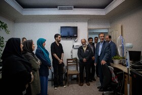 حضور علی منتظری، رئیس جهاددانشگاهی در ایسنا به مناسبت روز خبرنگار