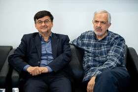 حضور احمد مسجد جامعی و عبدالحمید احمدی، قائم مقام جهاددانشگاهی در ایسنا به مناسبت روز خبرنگار