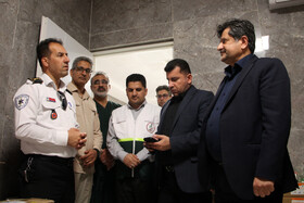 بازدید محمدرضا حیدری معاون مدیر کل امور پشتیبانی و رفاهی وزارت بهداشت و ولید کوتی رئیس اداره خدمات عمومی وزارت‌ بهداشت از مرز خسروی