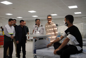 بازدید محمدرضا حیدری معاون مدیر کل امور پشتیبانی و رفاهی وزارت بهداشت و ولید کوتی رئیس اداره خدمات عمومی وزارت‌ بهداشت از مرز خسروی