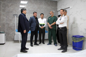 بازدید محمدرضا حیدری معاون مدیر کل امور پشتیبانی و رفاهی وزارت بهداشت و ولید کوتی رئیس اداره خدمات عمومی وزارت‌ بهداشت از مرز خسروی