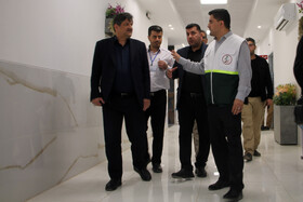 بازدید محمدرضا حیدری معاون مدیر کل امور پشتیبانی و رفاهی وزارت بهداشت و ولید کوتی رئیس اداره خدمات عمومی وزارت‌ بهداشت از مرز خسروی