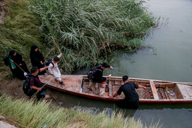 پیاده روی زائران اربعین از مسیر طریق العلما