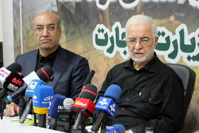 حضور سردار اسکندر مومنی وزیر کشور و منوچهر حبیبی استاندار کرمانشاه در نشست ستاد اربعین استان کرمانشاه در مرز خسروی