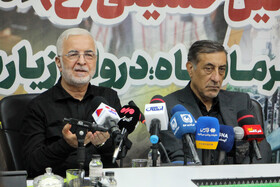 حضور سردار اسکندر مومنی وزیر کشور و محمدجعفر قائم پناه معاون اجرایی رئیس جمهور در نشست ستاد اربعین استان کرمانشاه در مرز خسروی