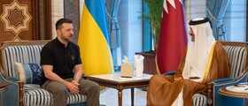امیر قطر و زلنسکی حل بحران اوکراین را بررسی کردند