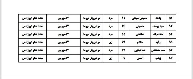 اسامی مصدومان انحراف اتوبوس در عراق اعلام شد