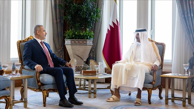 امیر قطر و فیدان تحولات فلسطین و سوریه را بررسی کردند