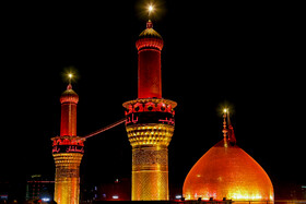 گنبد و بارگاه حرم امام حسين (ع) در کربلا