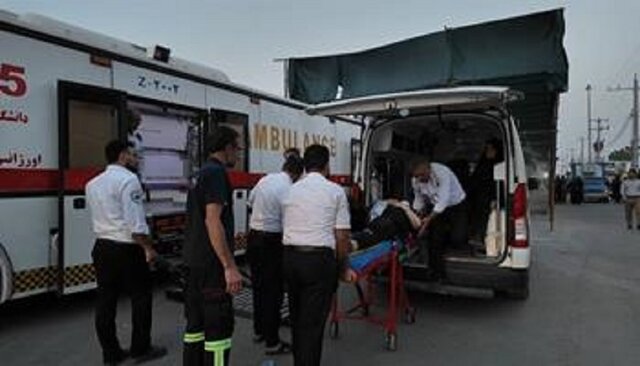 مصدومان حادثه واژگونی اتوبوس زائران در عراق، وارد ایران شدند مصدومان حادثه واژگونی اتوبوس زائران در عراق، وارد ایران شدند