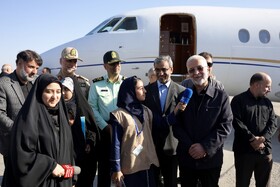 مراسم استقبال از اسکندر مؤمنی، وزیر کشور در فرودگاه شهید هاشمی نژاد مشهد