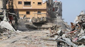 پیشروی تانک‌های رژیم صهیونیستی به سمت ورودی شهر غزه