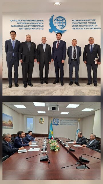 رایزنی سفیر ایران با رئیس موسسه مطالعات استراتژیک قزاقستان رایزنی سفیر ایران با رئیس موسسه مطالعات استراتژیک قزاقستان